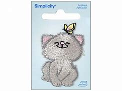 Wrights Iron-On Applique Cat with Butterfly from Simplicity